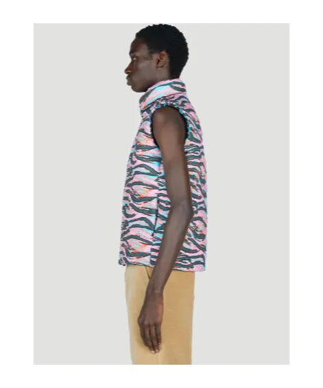 Camouflage-Print Sleeveless Gilet