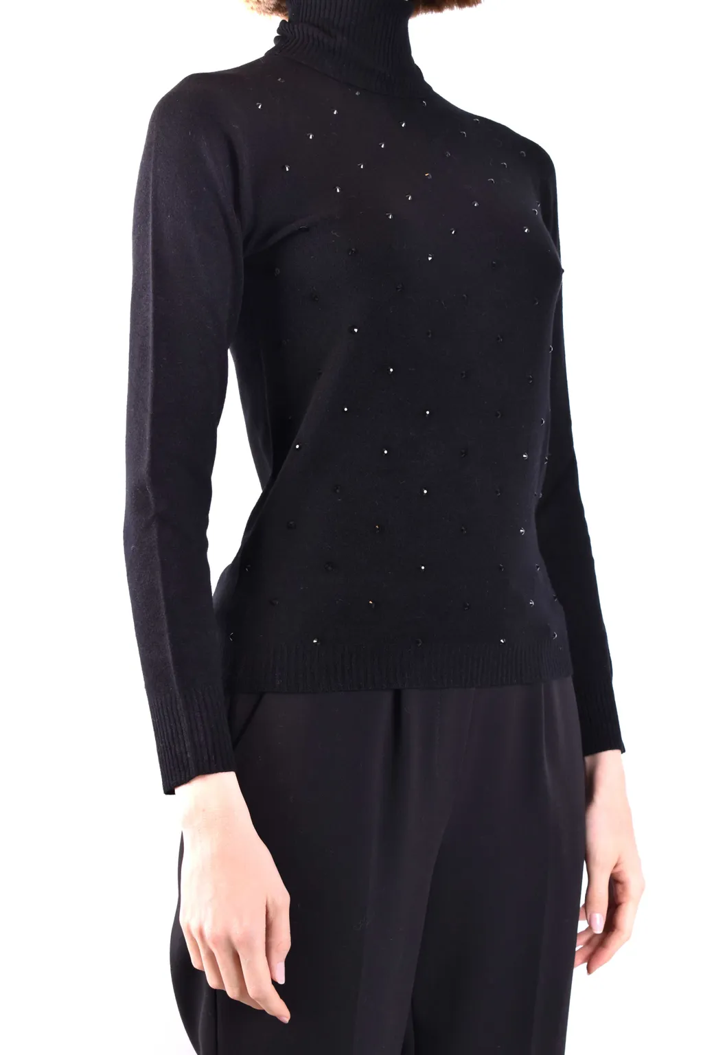 High-Neck Long-Sleeved Sweater
