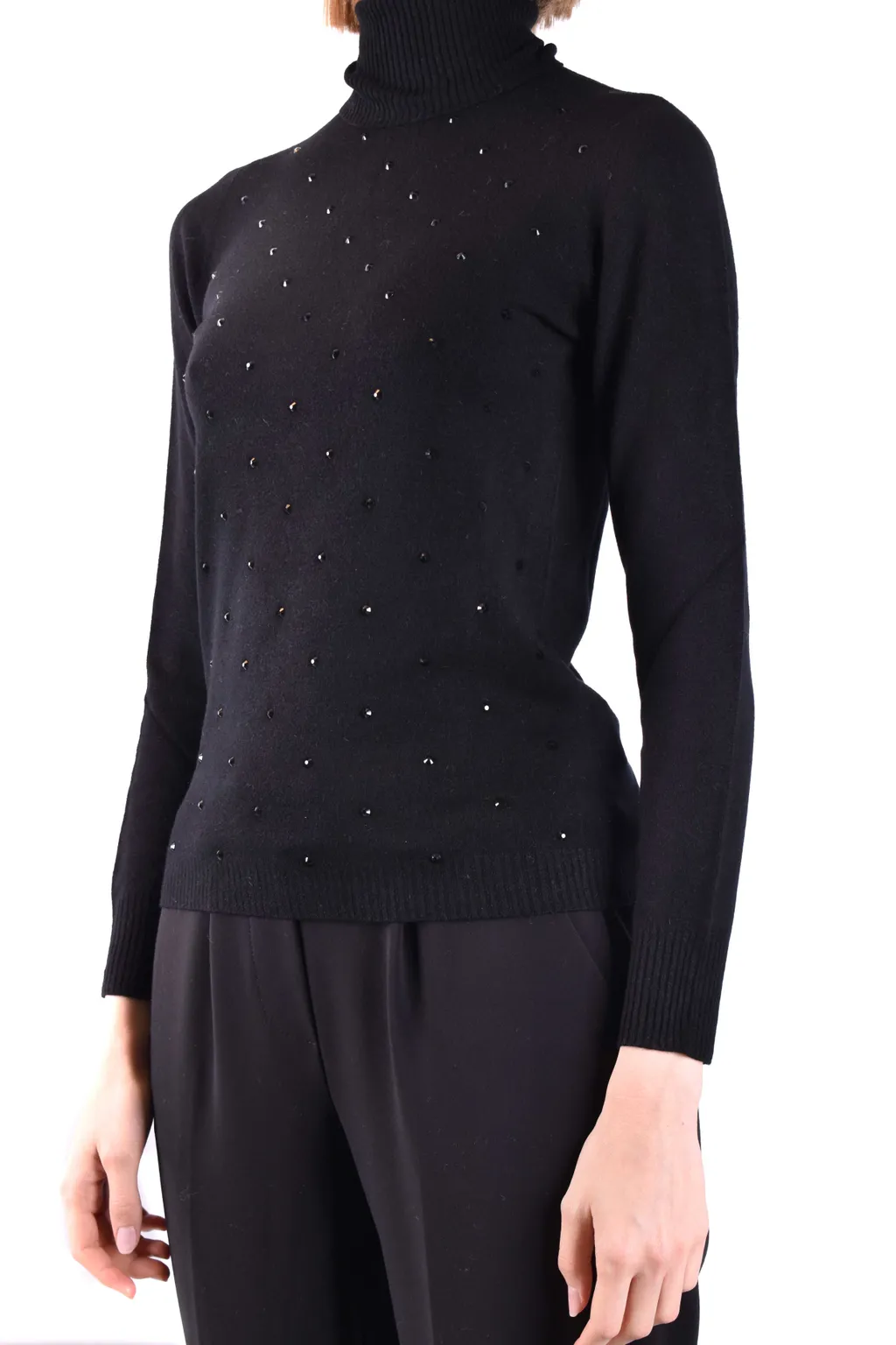 High-Neck Long-Sleeved Sweater