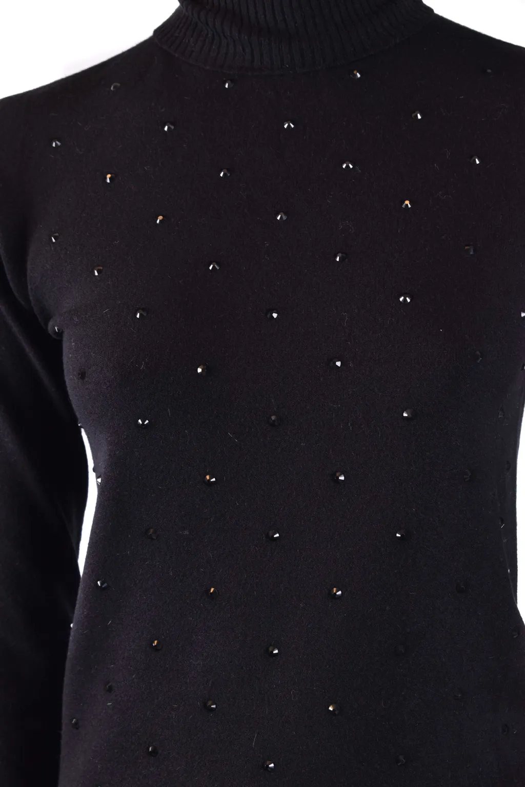 High-Neck Long-Sleeved Sweater