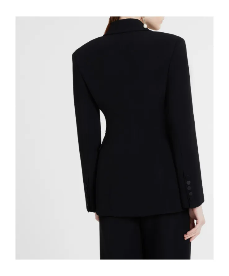 Single-Breasted Jacket In Technical Cady