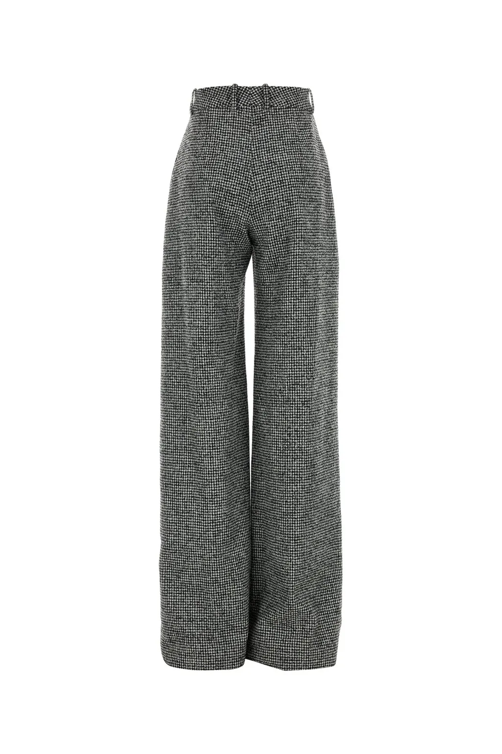 Houndstooth Wide-Leg Pants