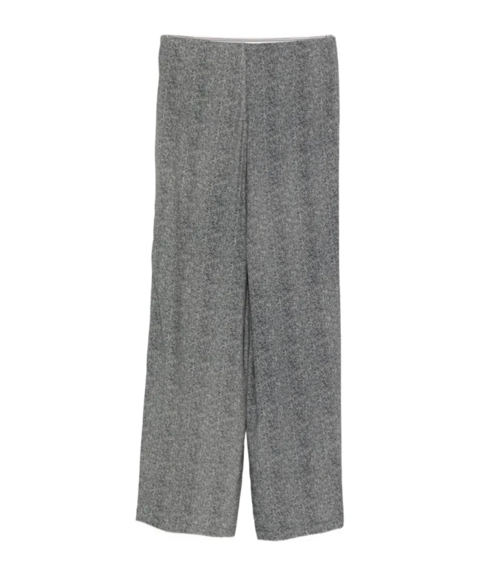 Herringbone Drawstring Palazzo Pants