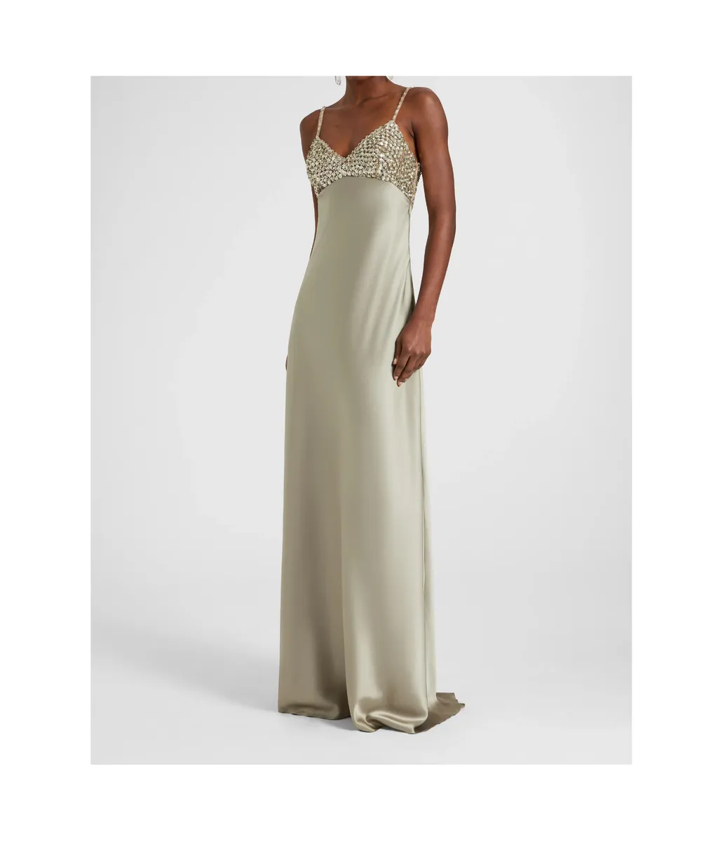 Sequin-Embellished Strap Dress
