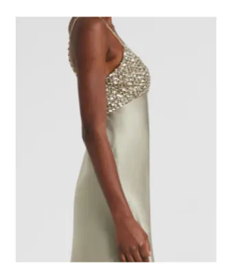 Sequin-Embellished Strap Dress