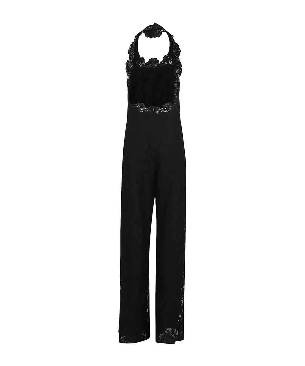 Lace Halter-Neck Jumpsuit