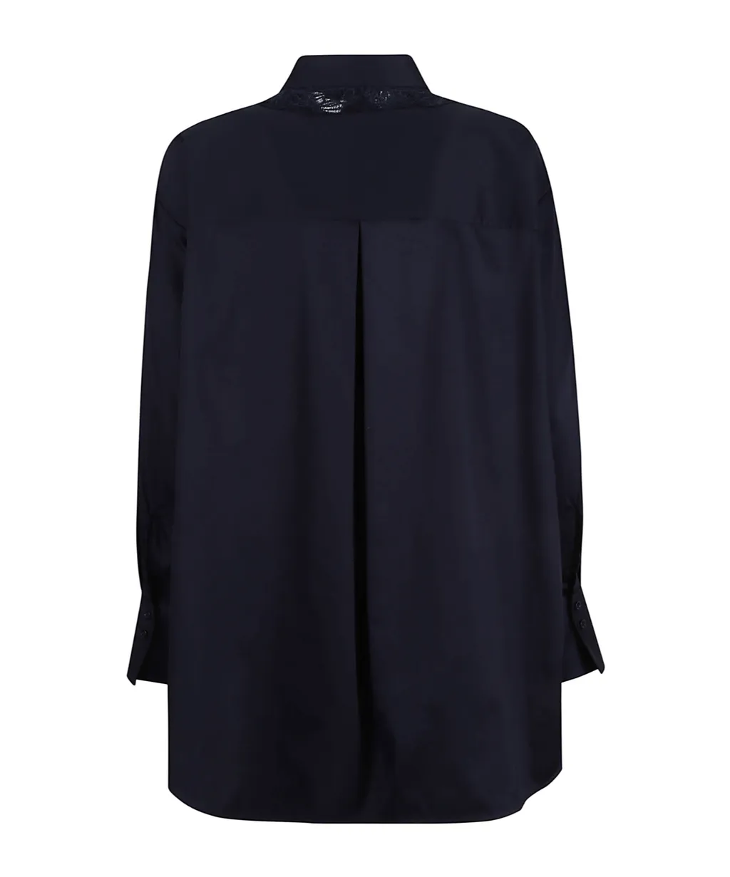 Lace Polo-Collar Shirt