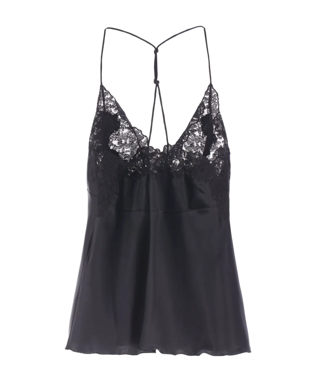 Lace-Trimmed Sleeveless Top