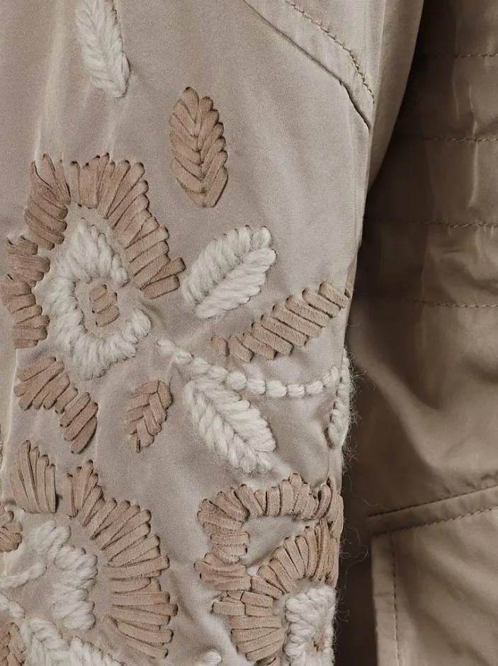 Embroidered Hooded Parka