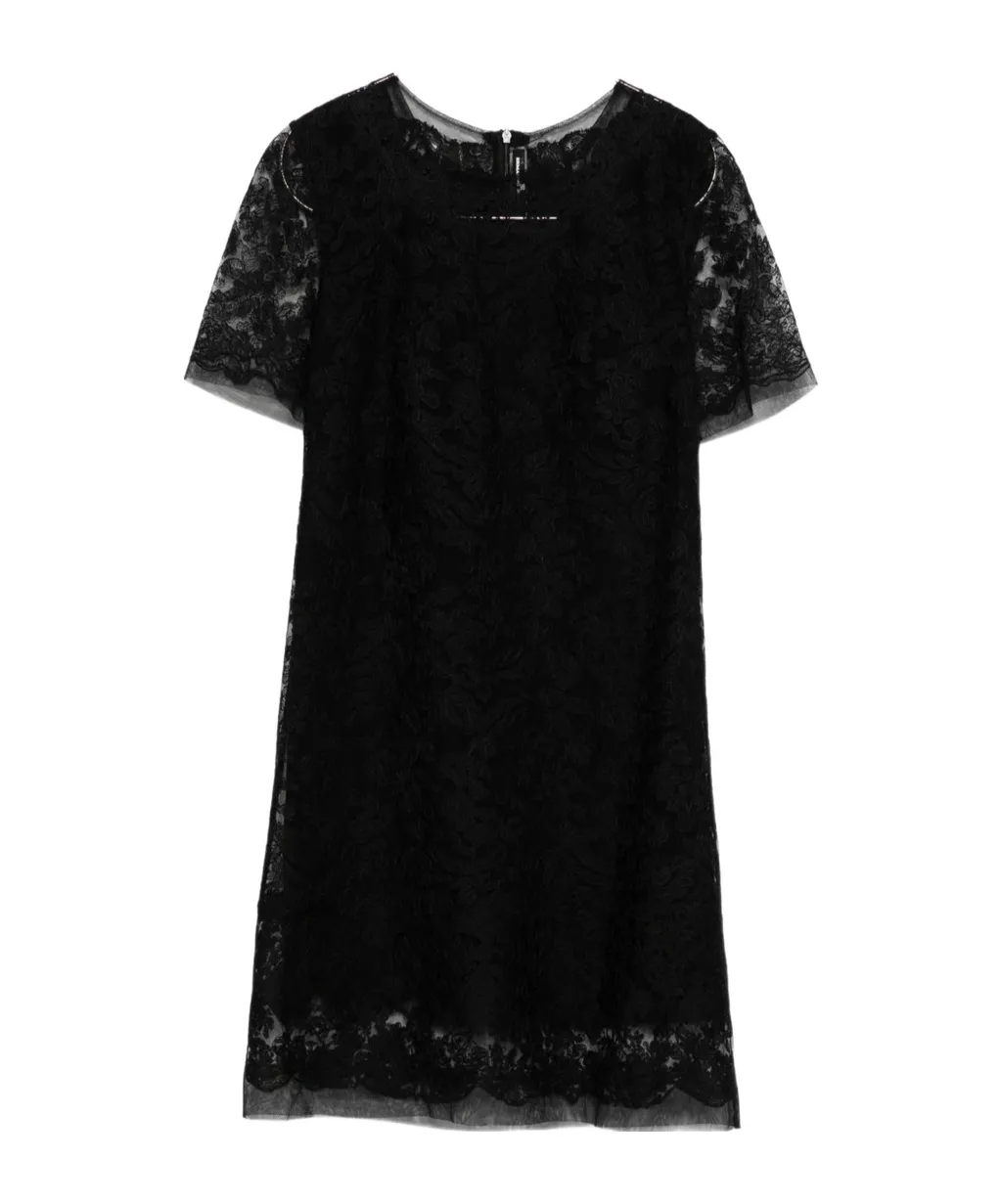 Lace Short-Sleeve Dress