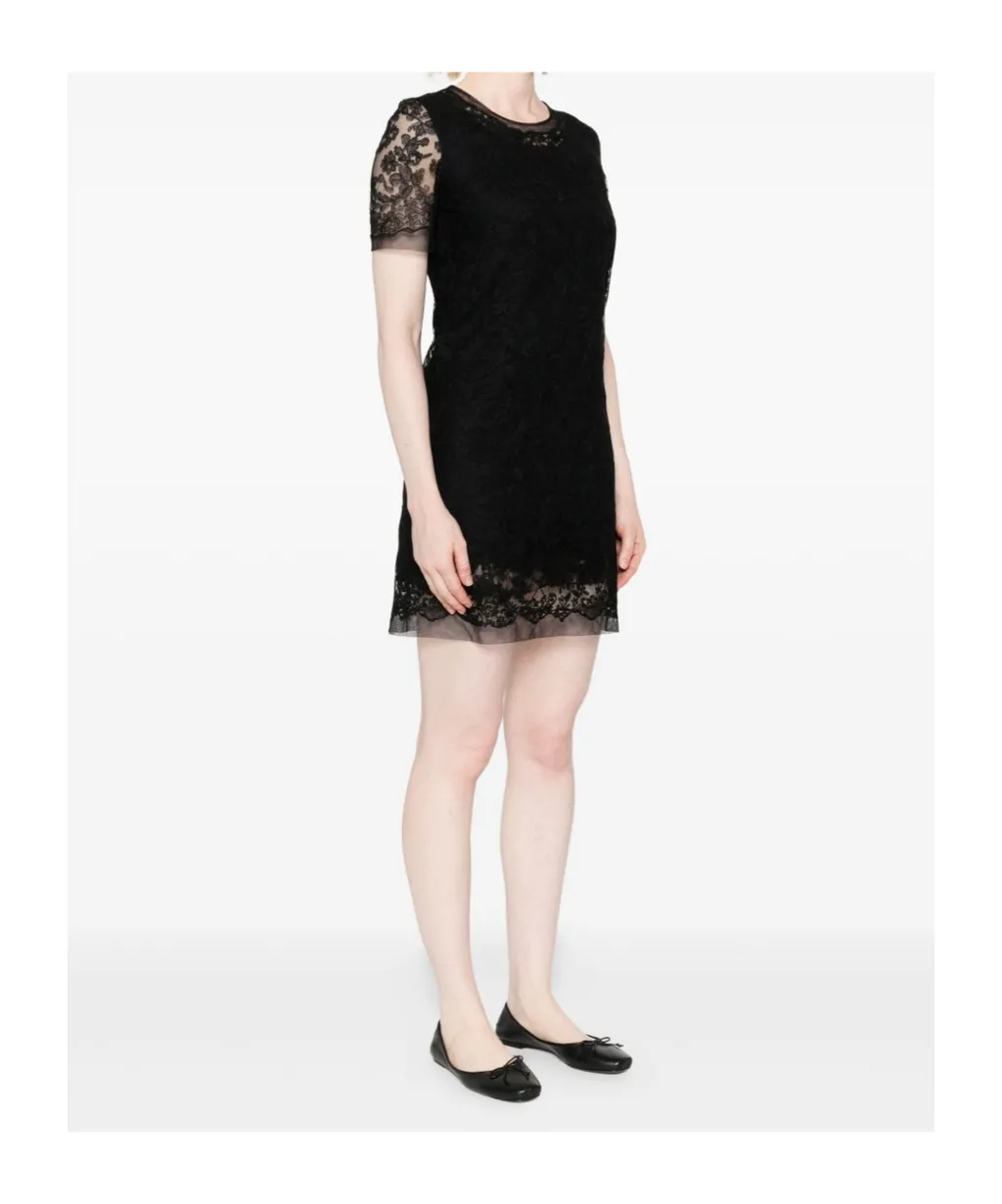 Lace Short-Sleeve Dress