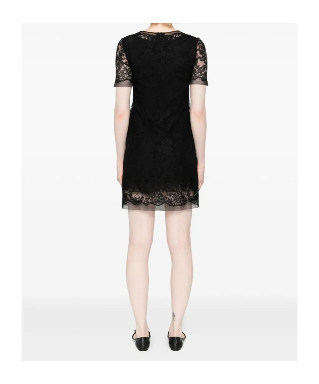 Lace Short-Sleeve Dress