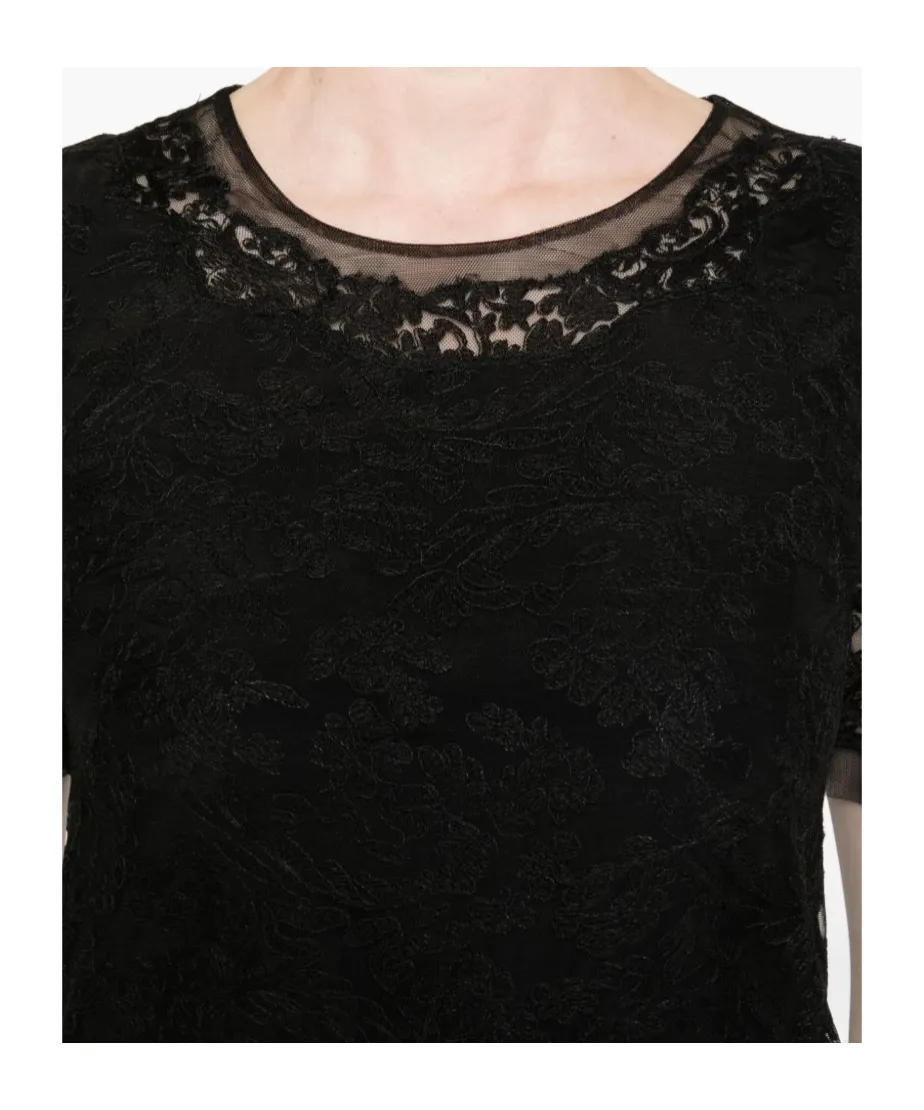 Lace Short-Sleeve Dress