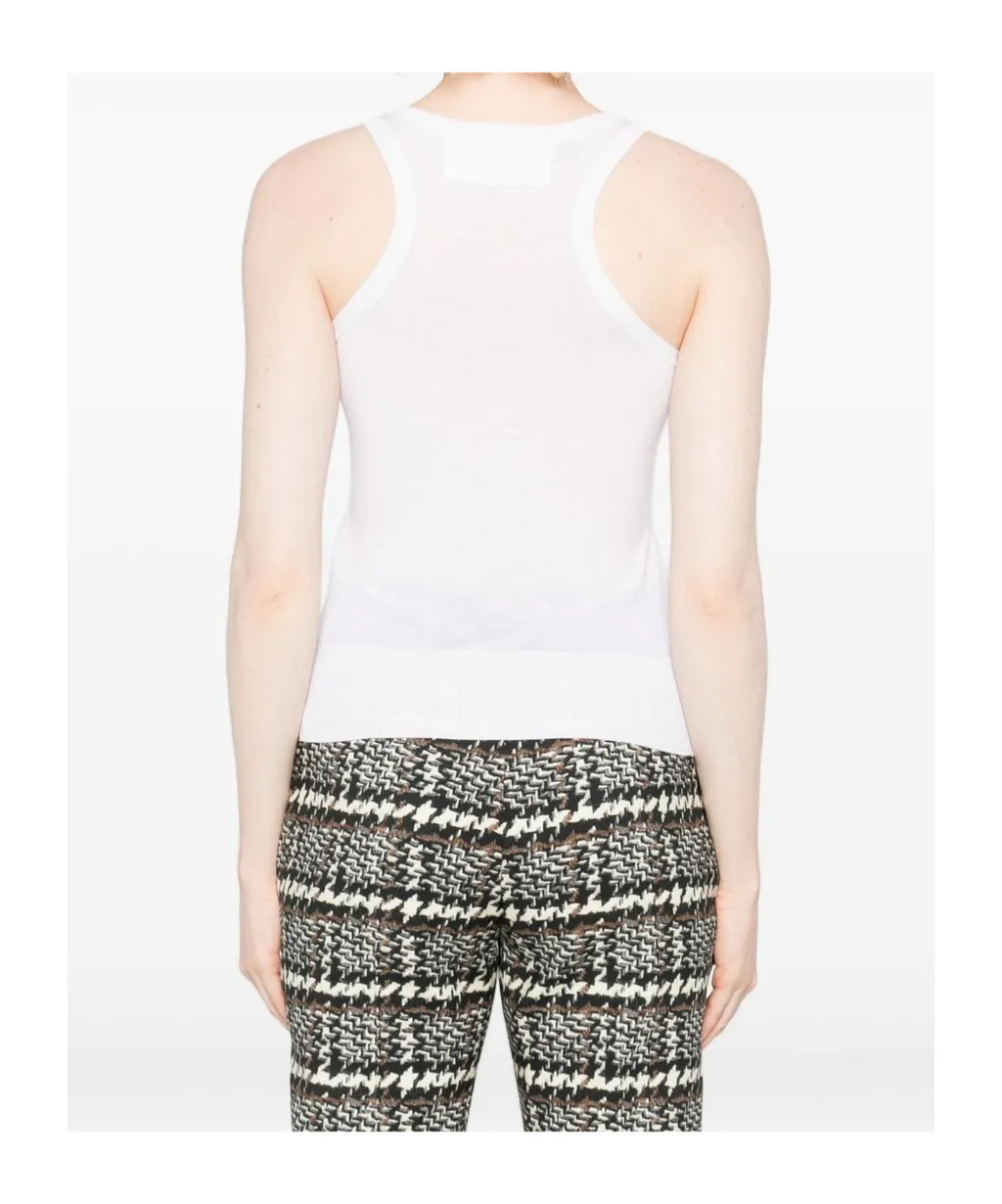 Lace-Embellished Tank Top