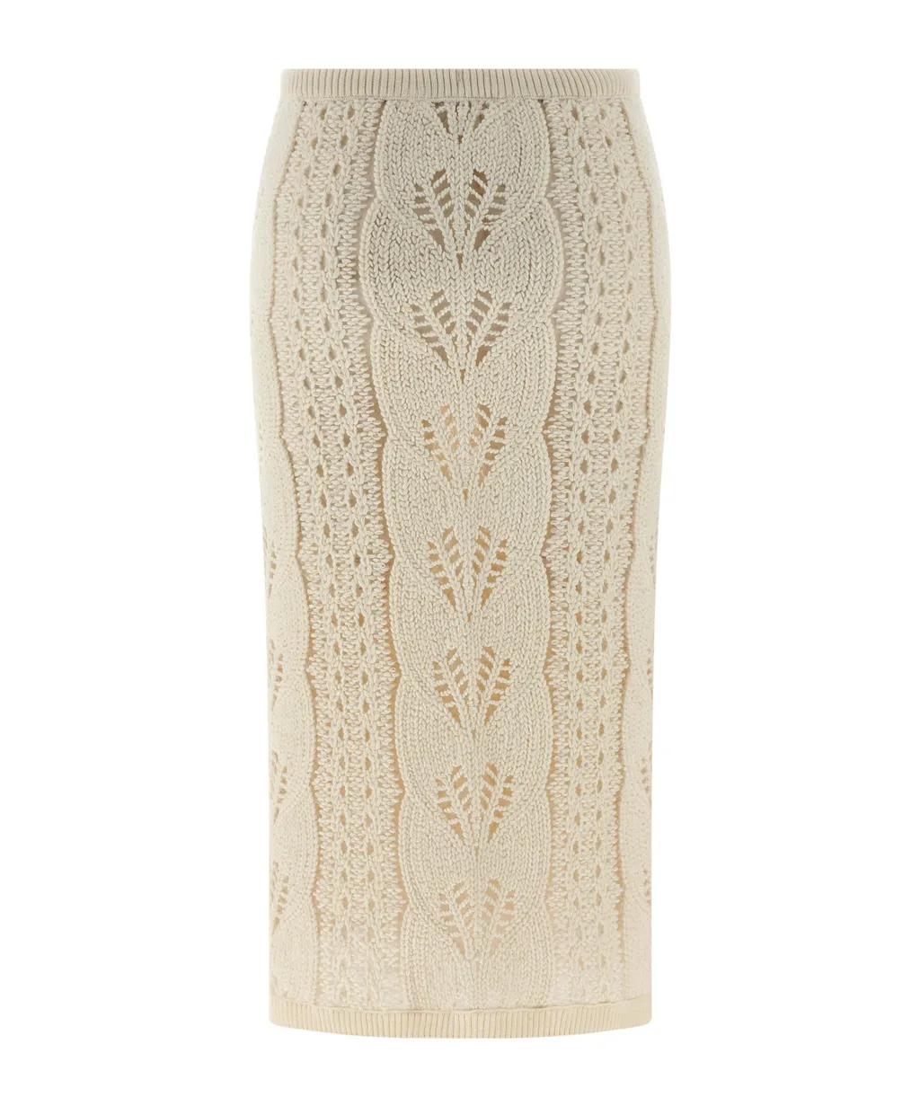 Knitted Tricot Midi Skirt