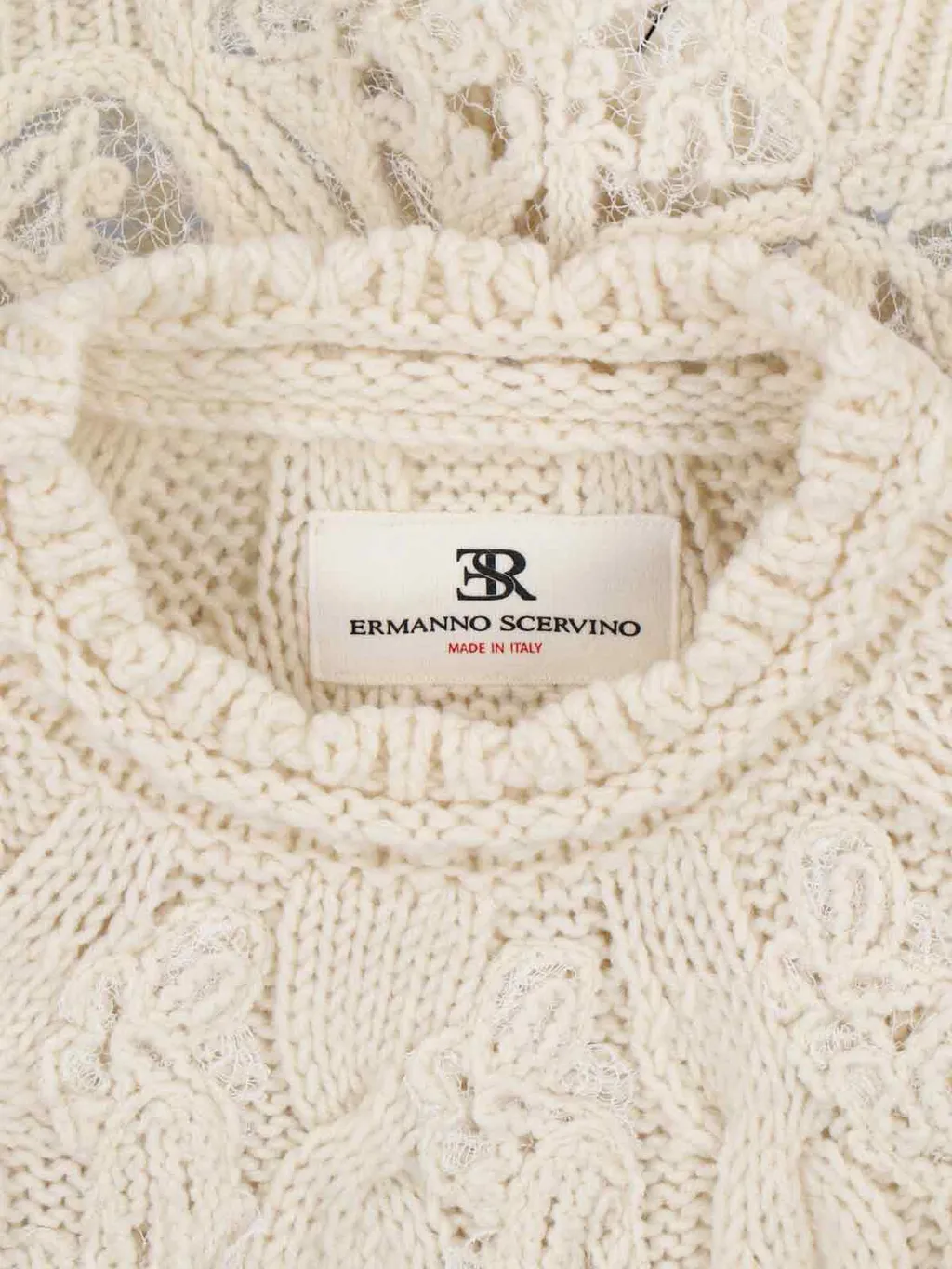 Braided Lace-Panel Jumper