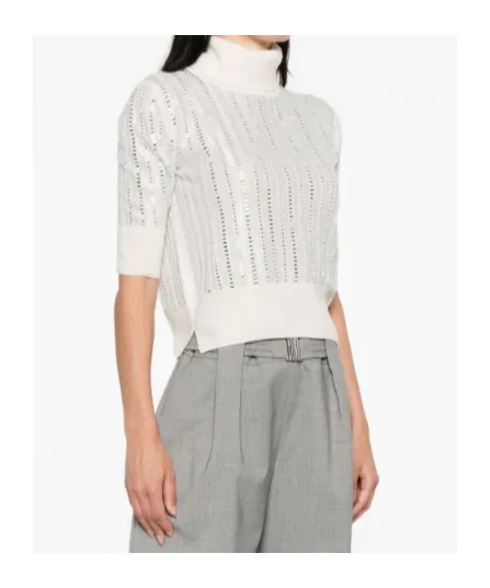 Embellished Roll-Neck T-Shirt