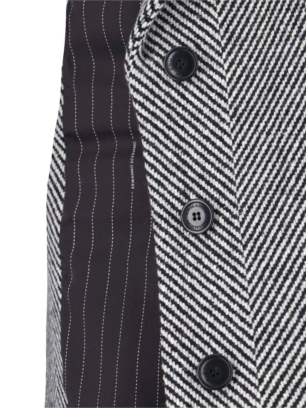 Single Breasted Tailored Herringbone Coat