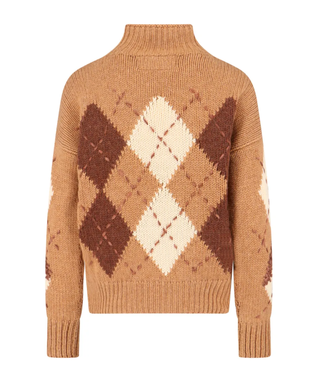 Printed High Neck Jumper