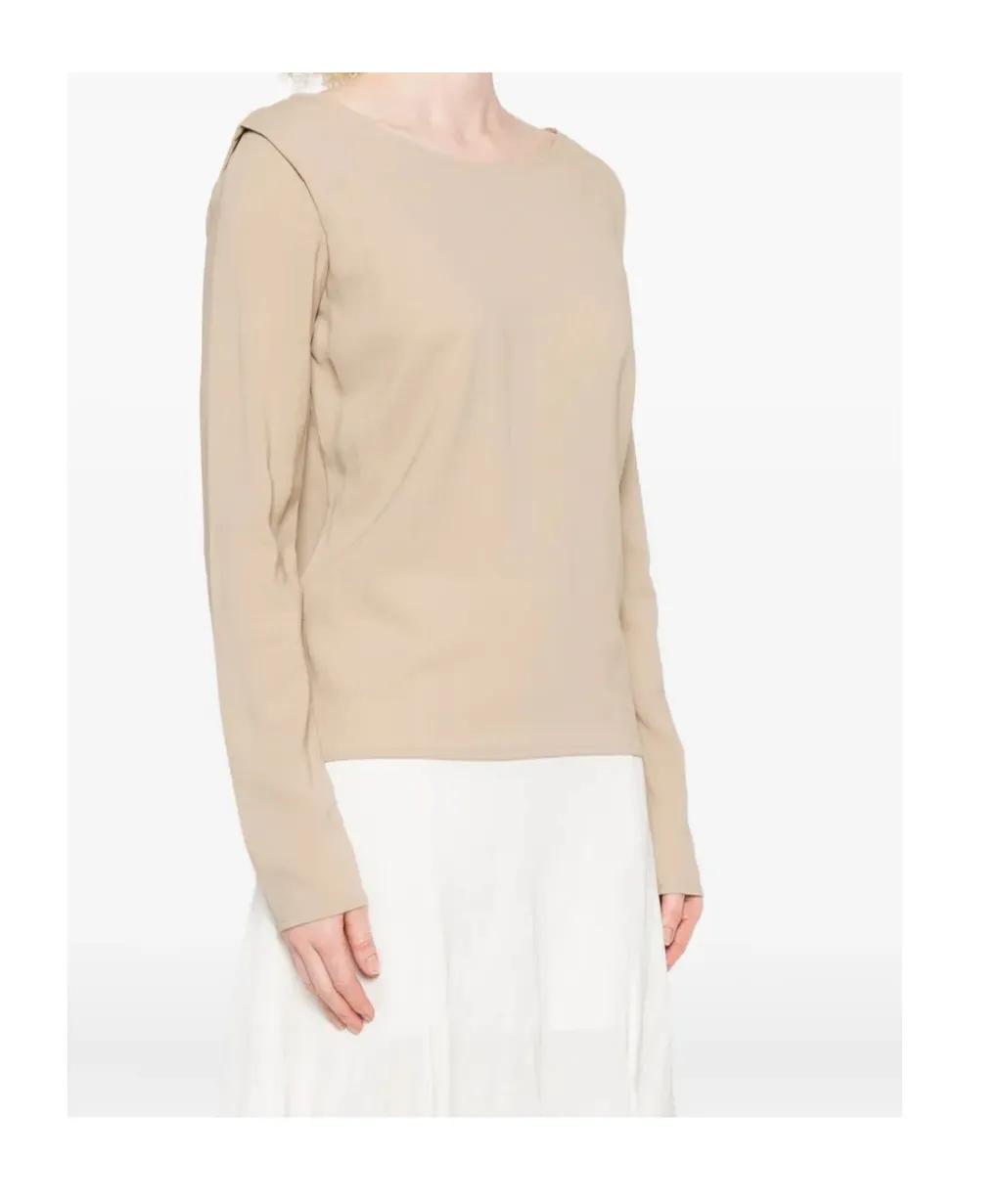 Boat-Neck Long-Sleeve Sweatshirt