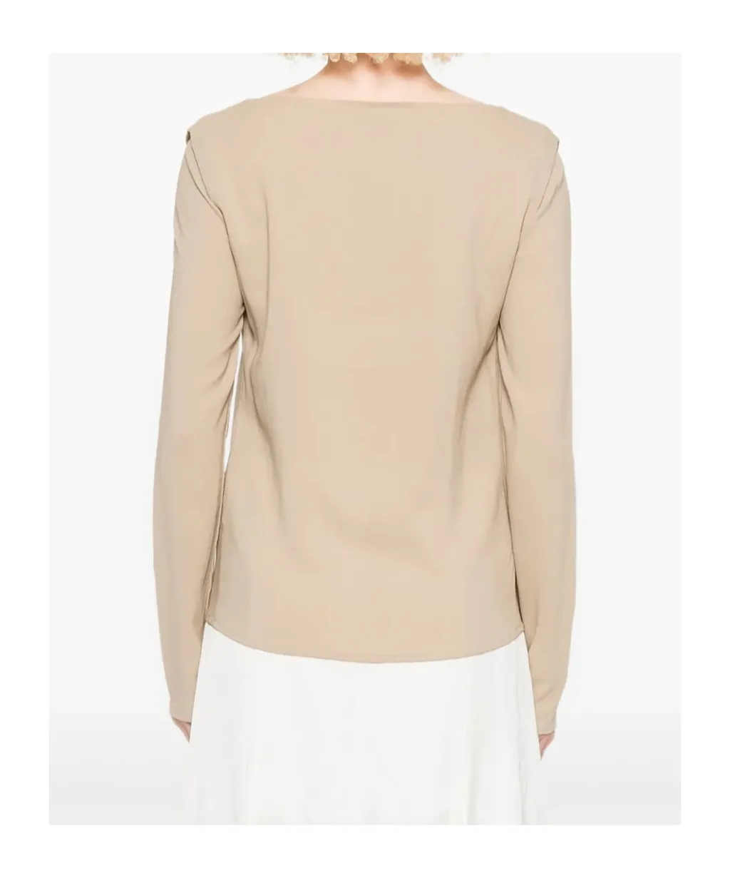 Boat-Neck Long-Sleeve Sweatshirt