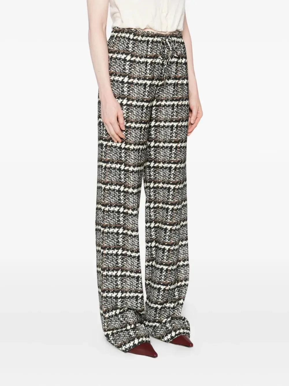 Check & Plaid-Pattern Trousers