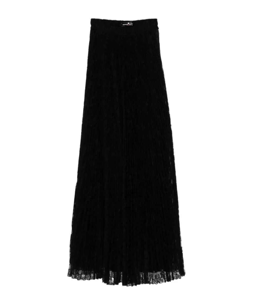 Lace Pleated Maxi Skirt
