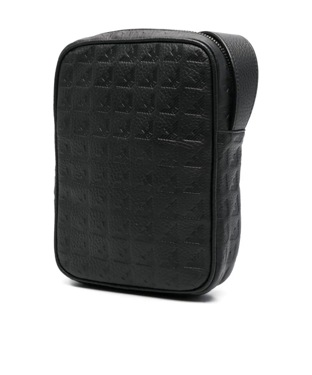 Embossed-Logo Messenger Bag
