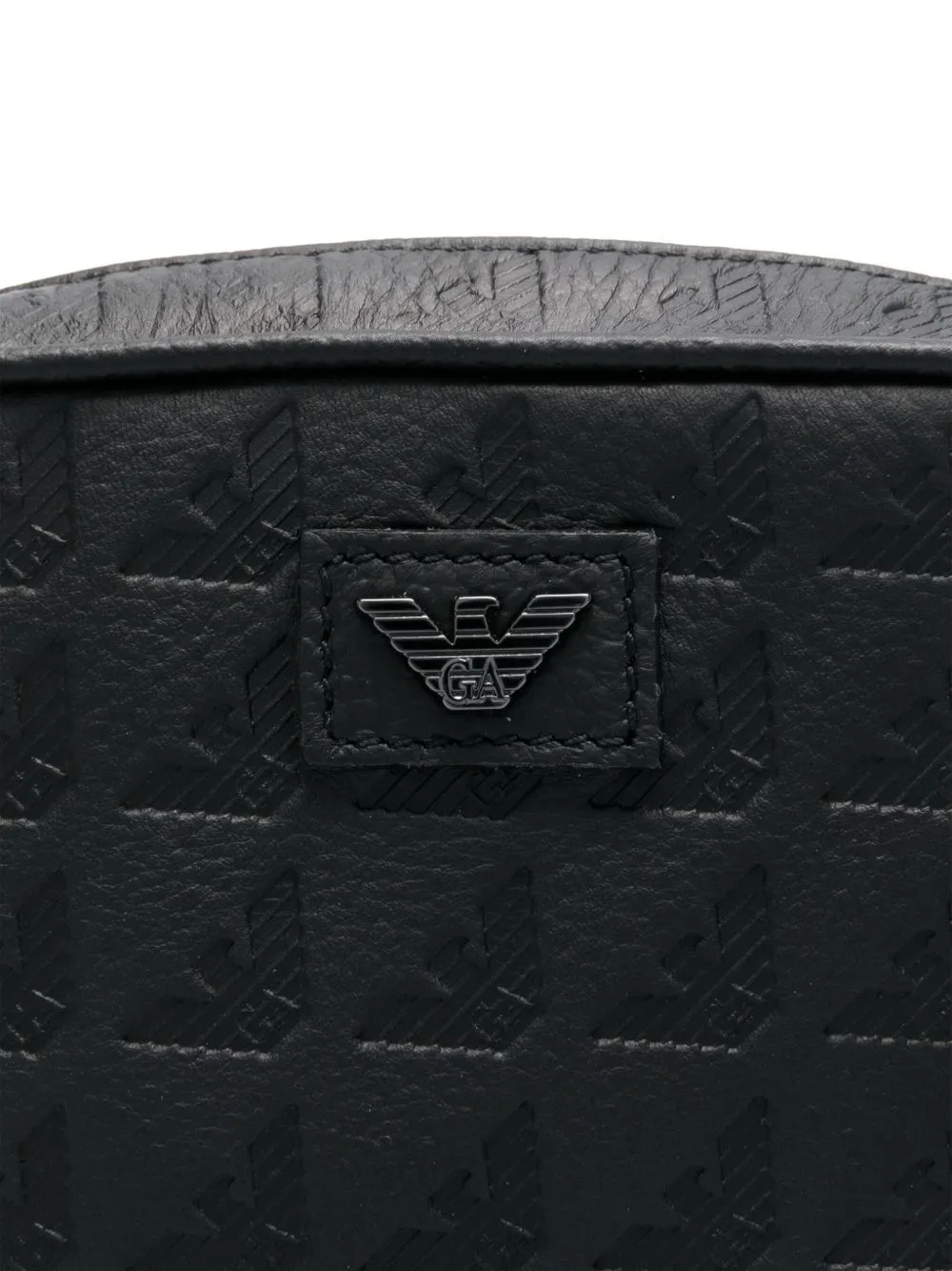 Embossed-Logo Messenger Bag