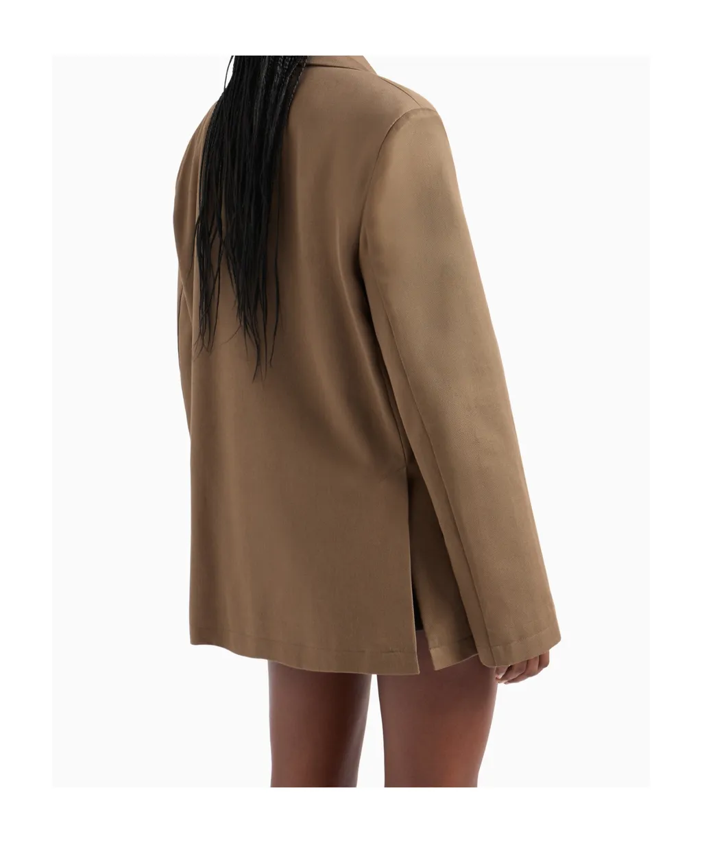Gabardine-Weave Blazer