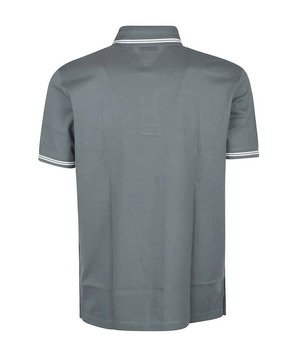 Piped Collar Piqué Polo Shirt