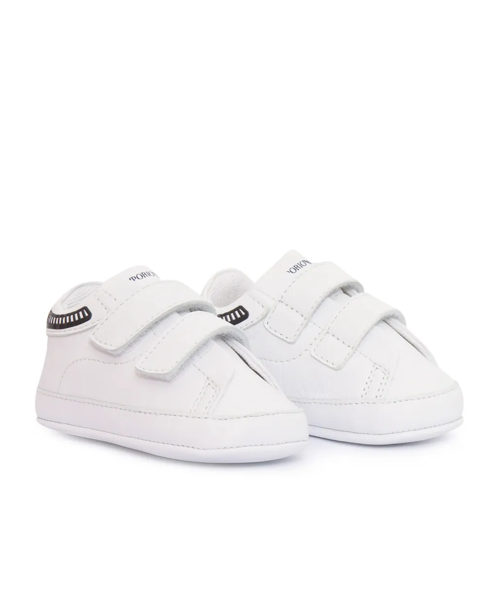Touch-Strap Round-Toe Sneakers