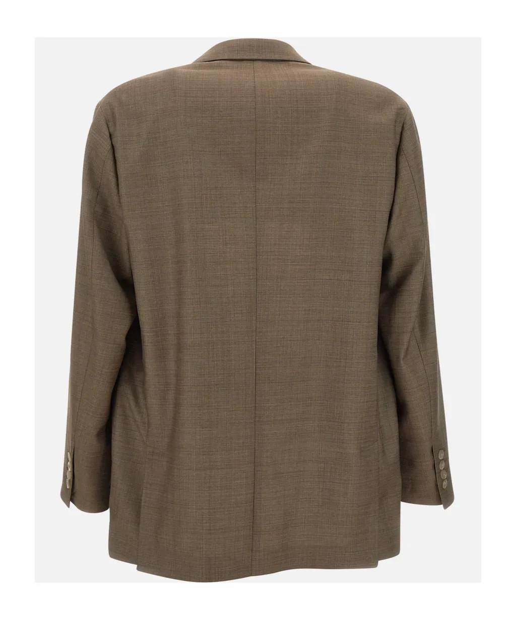 Single Breasted Check Patterned Blazer