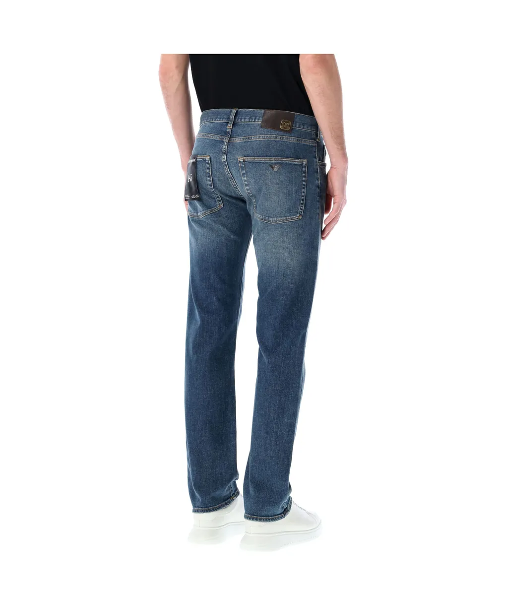 Logo Patch Straight-Leg Jeans