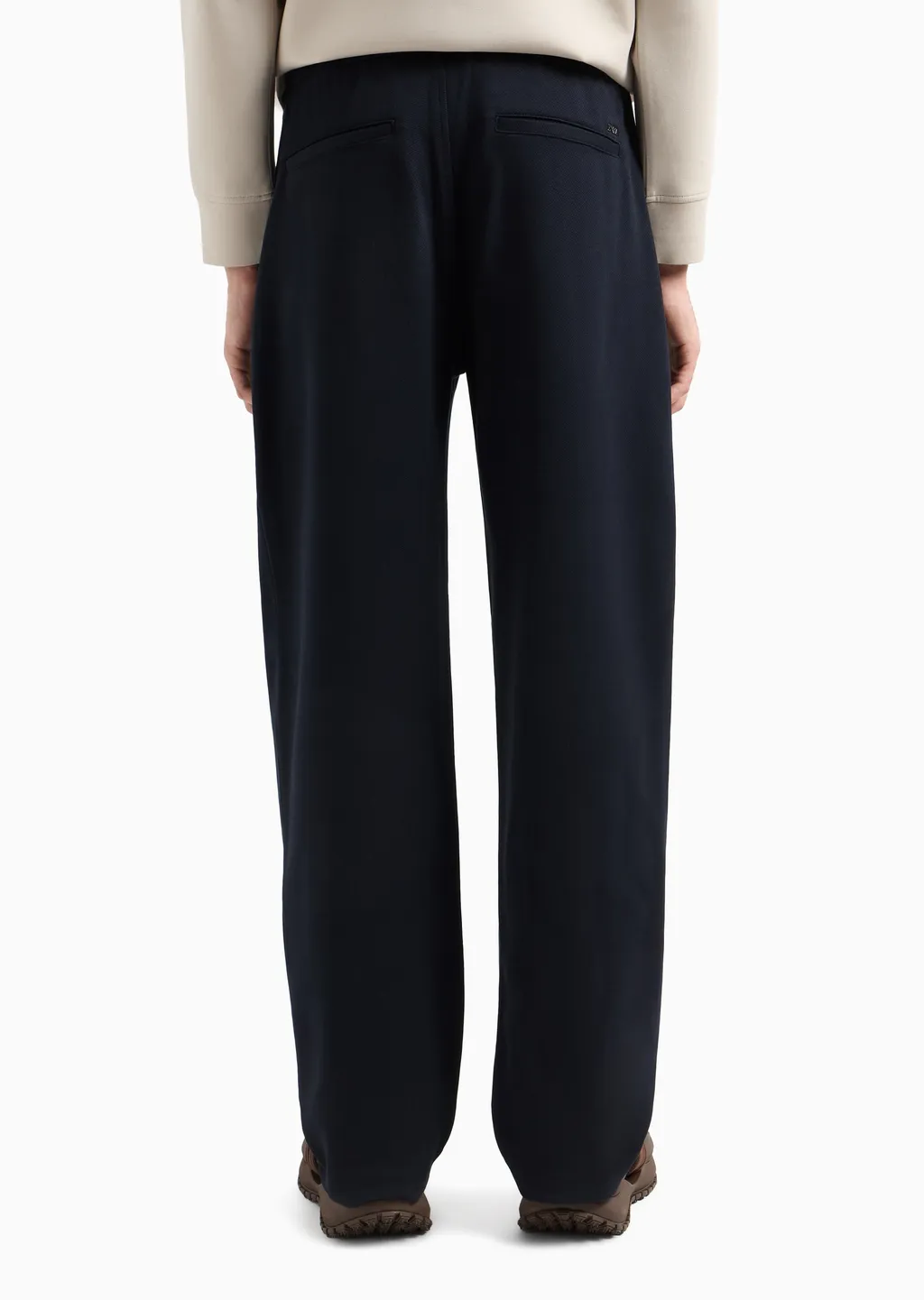 Straight-Leg Twill Trousers