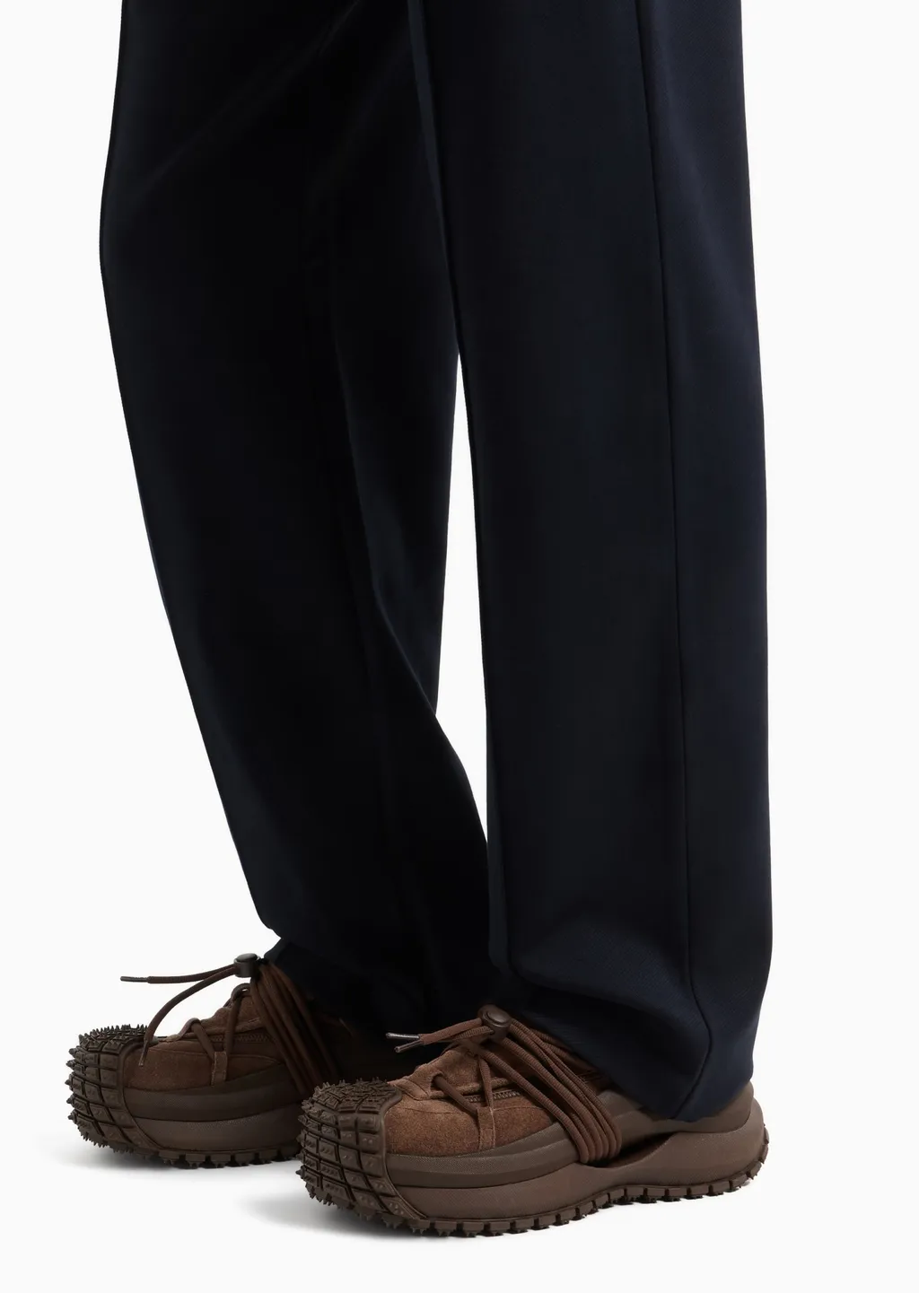 Straight-Leg Twill Trousers