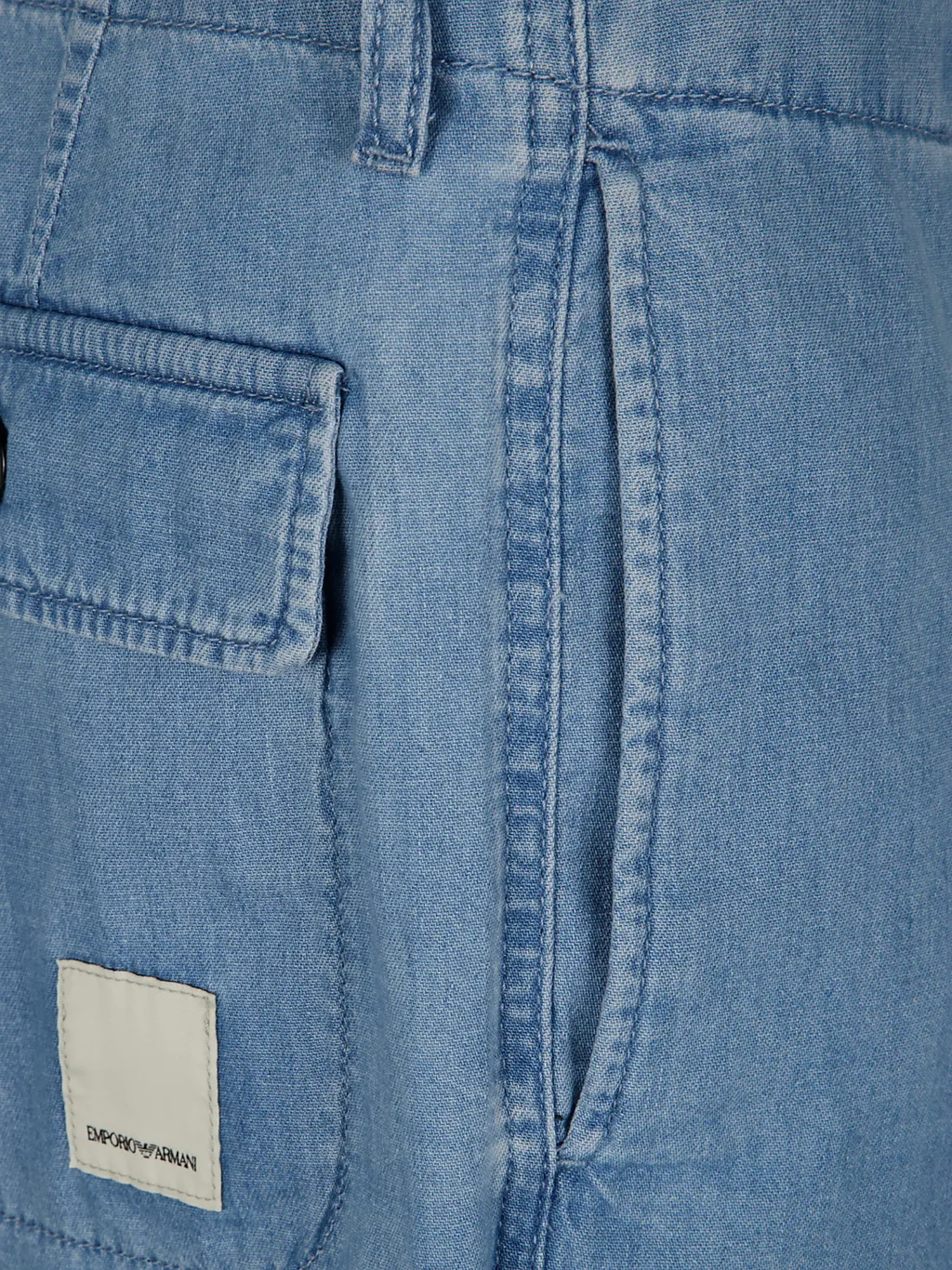 Wide-Leg Denim Shorts
