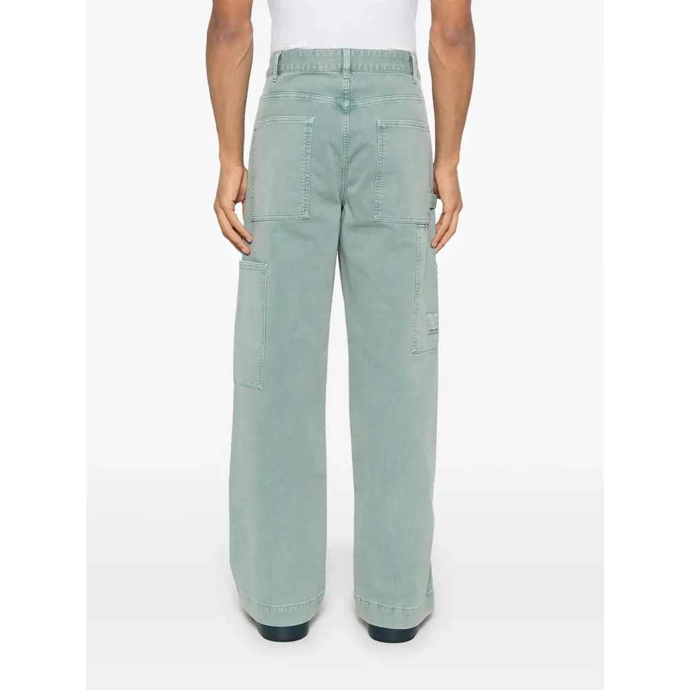 Button Detailed Straight Leg Pants