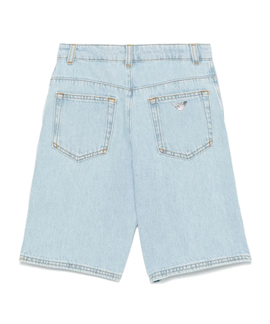 Logo-Plaque Denim Shorts