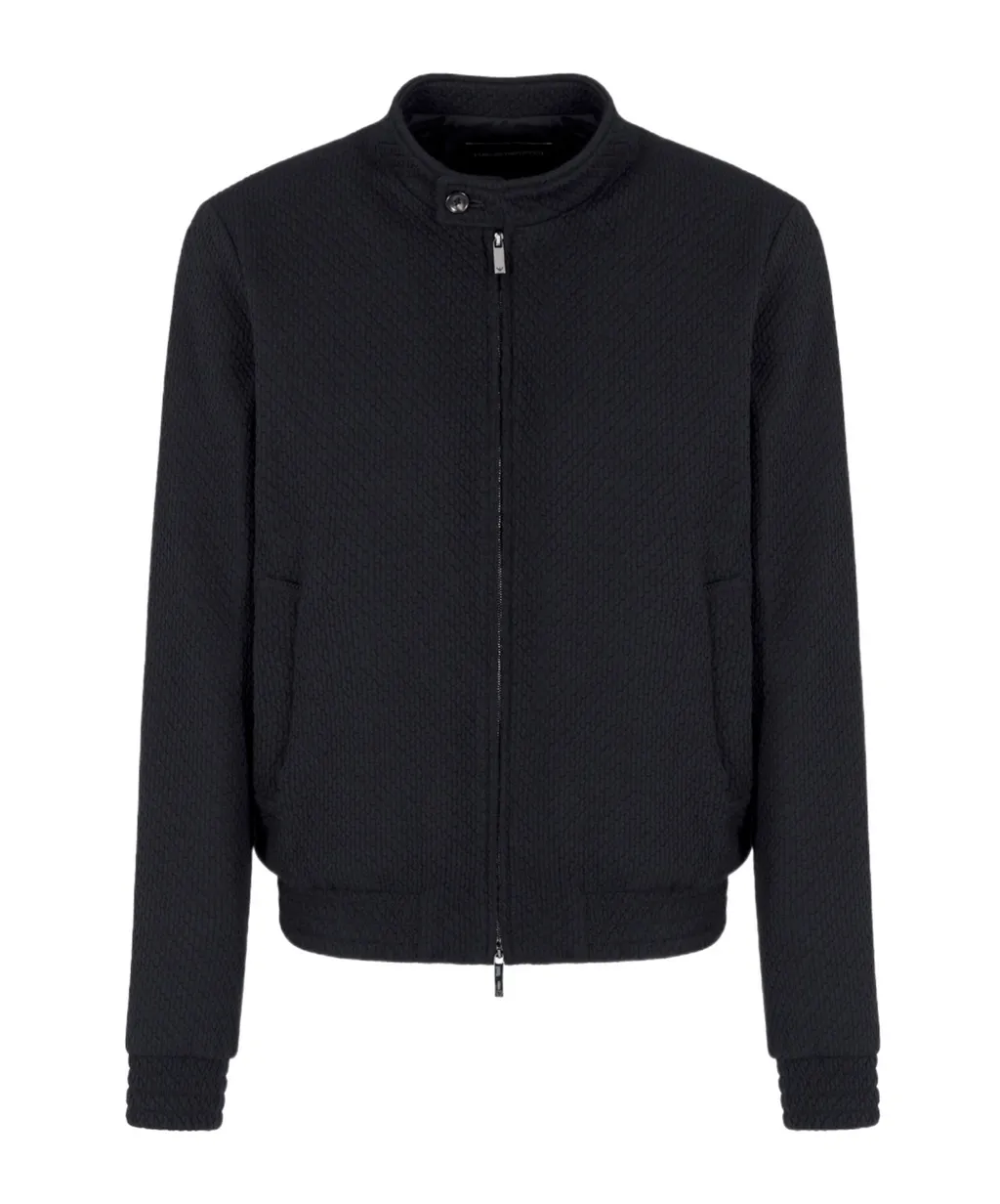 Textured Bomber Jacket