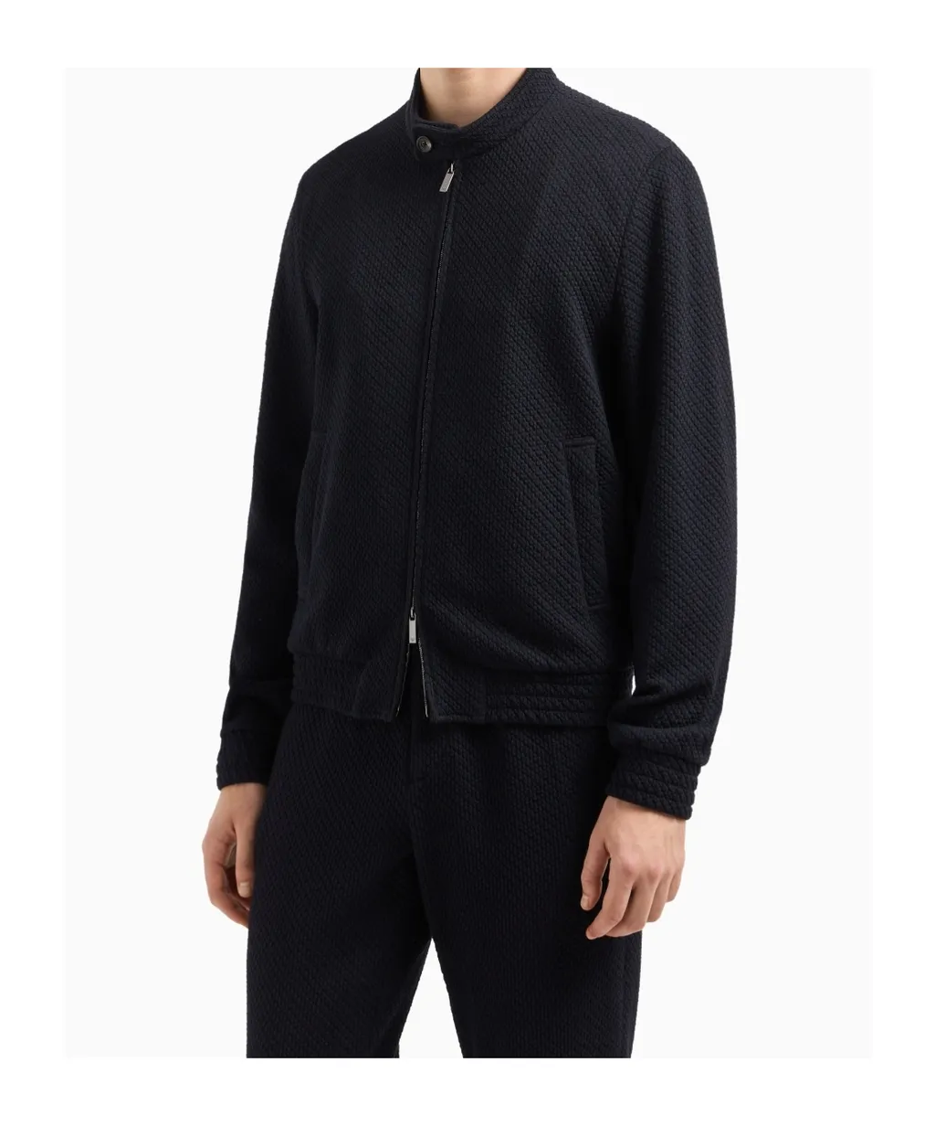 Textured Bomber Jacket