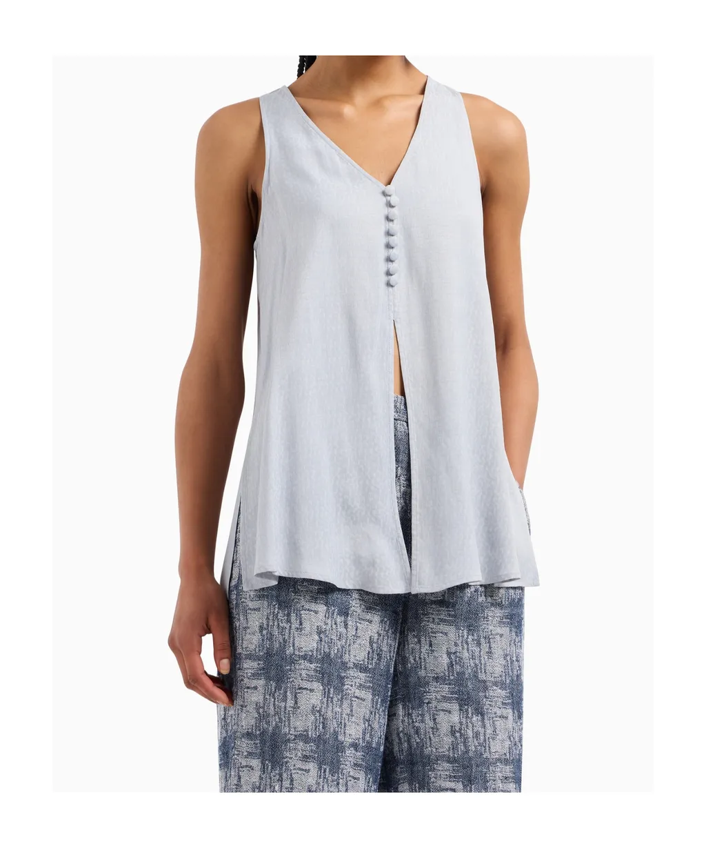 Sleeveless V-Neck Shirt