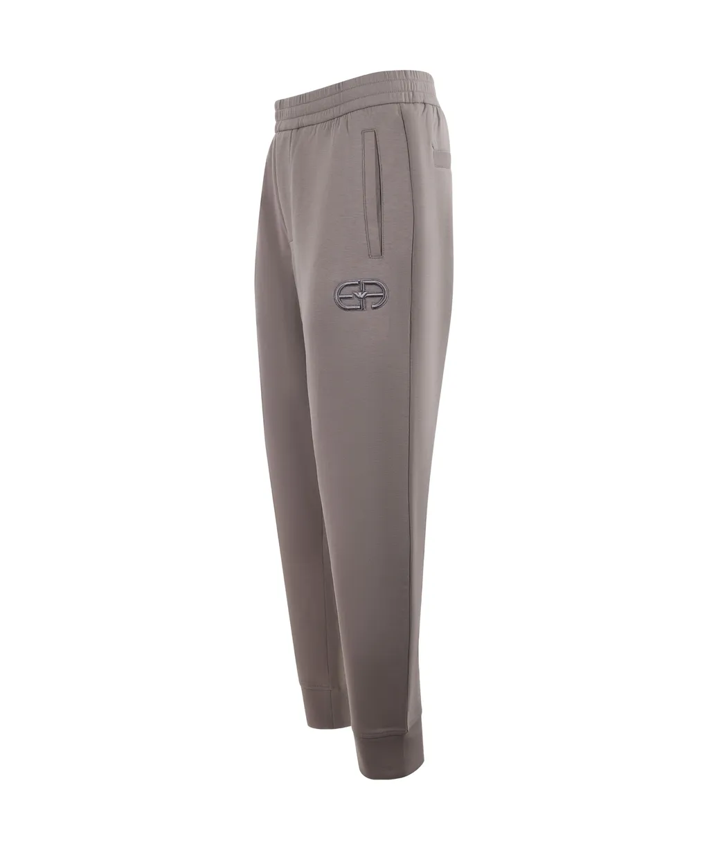 Logo-Embroidered Tapered Leg Pants