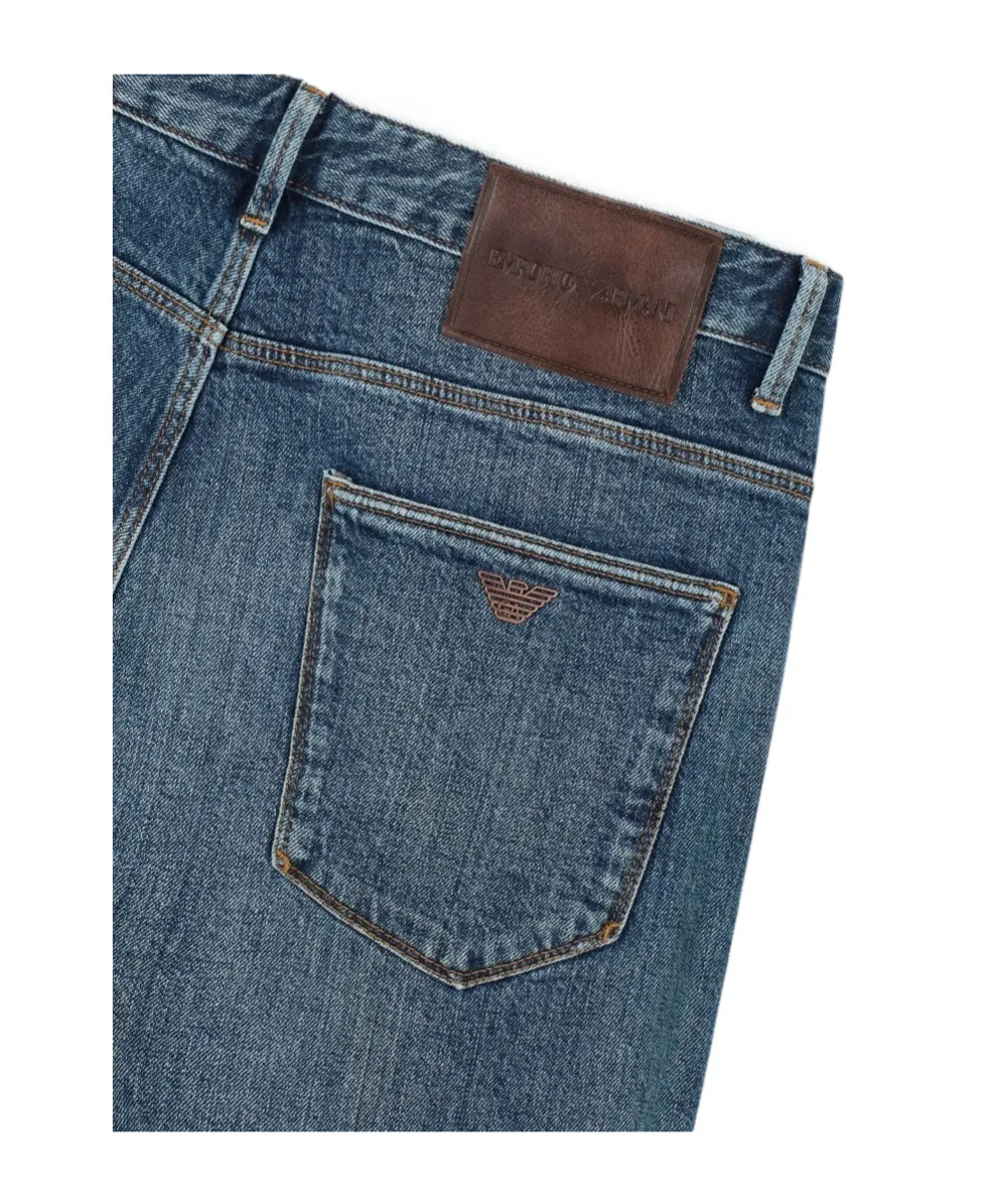 J06 Slim-Fit Washed Denim Jeans