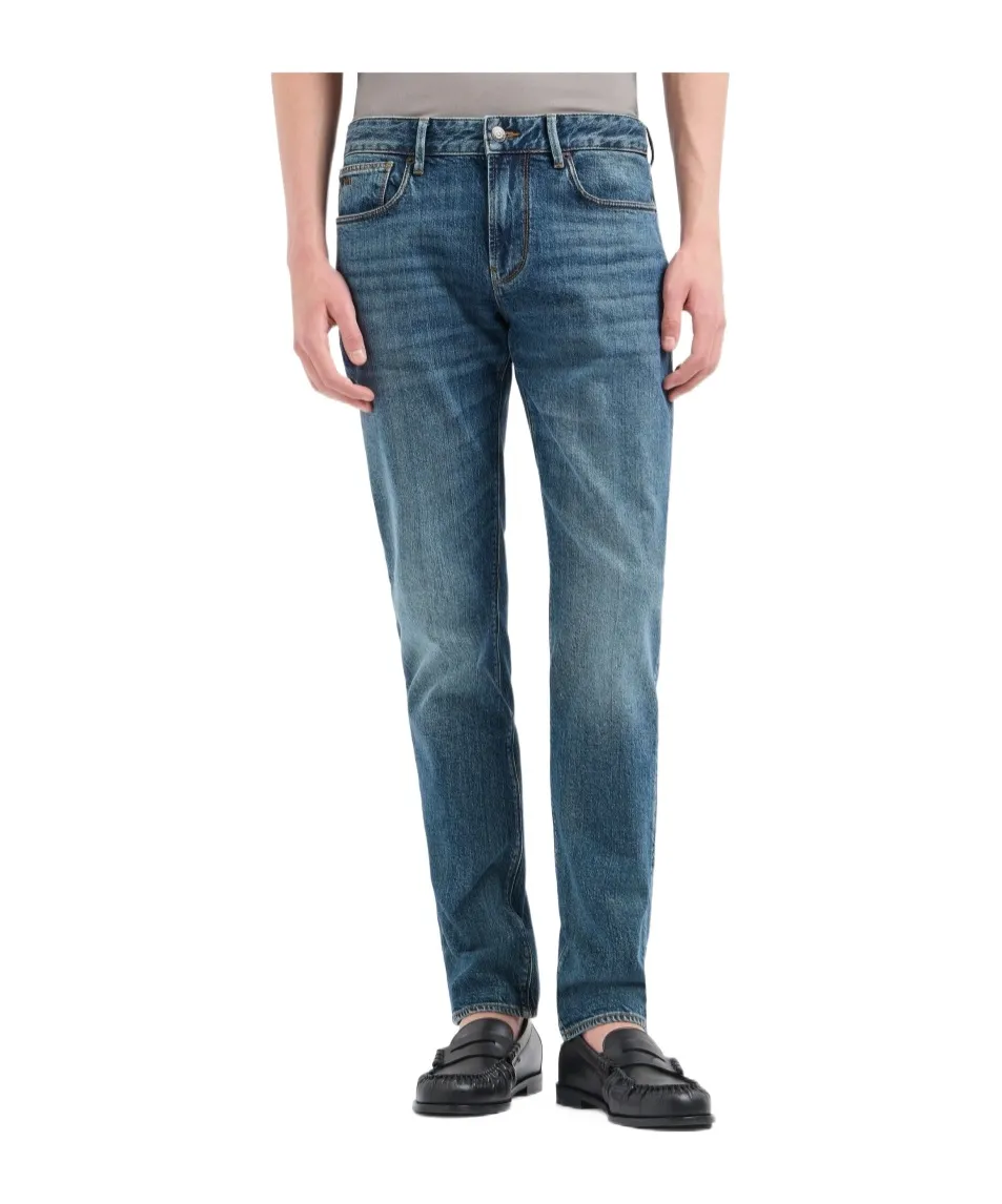 J06 Slim-Fit Washed Denim Jeans