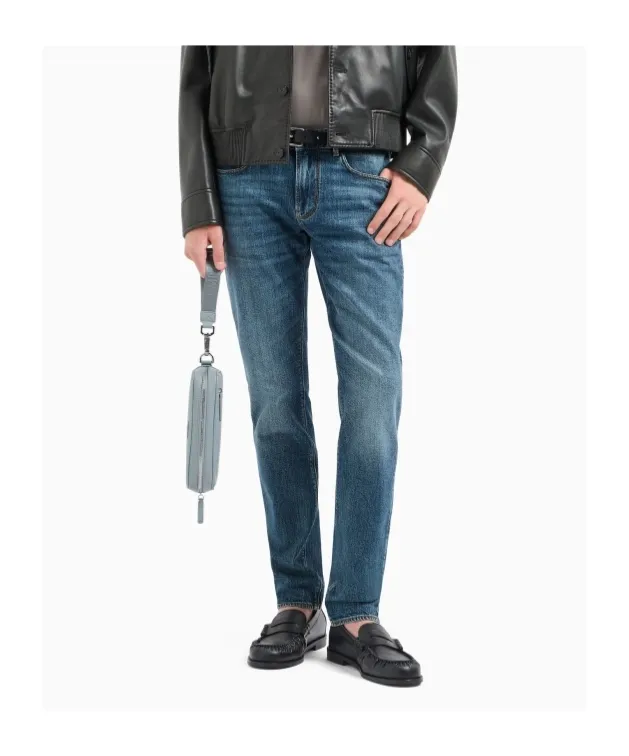 J06 Slim-Fit Washed Denim Jeans