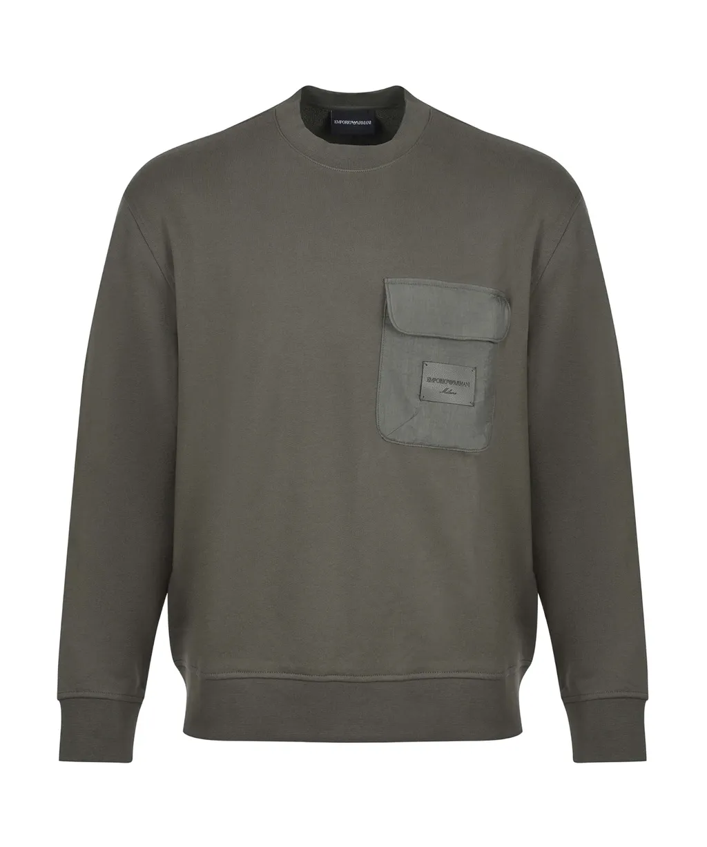 Logo Patch Crewneck Sweatshirt