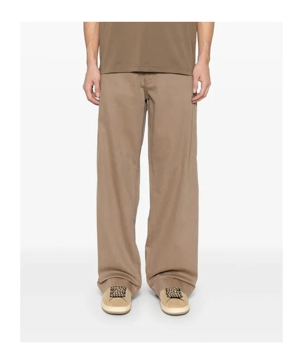 Logo Patch Straight Leg Pants