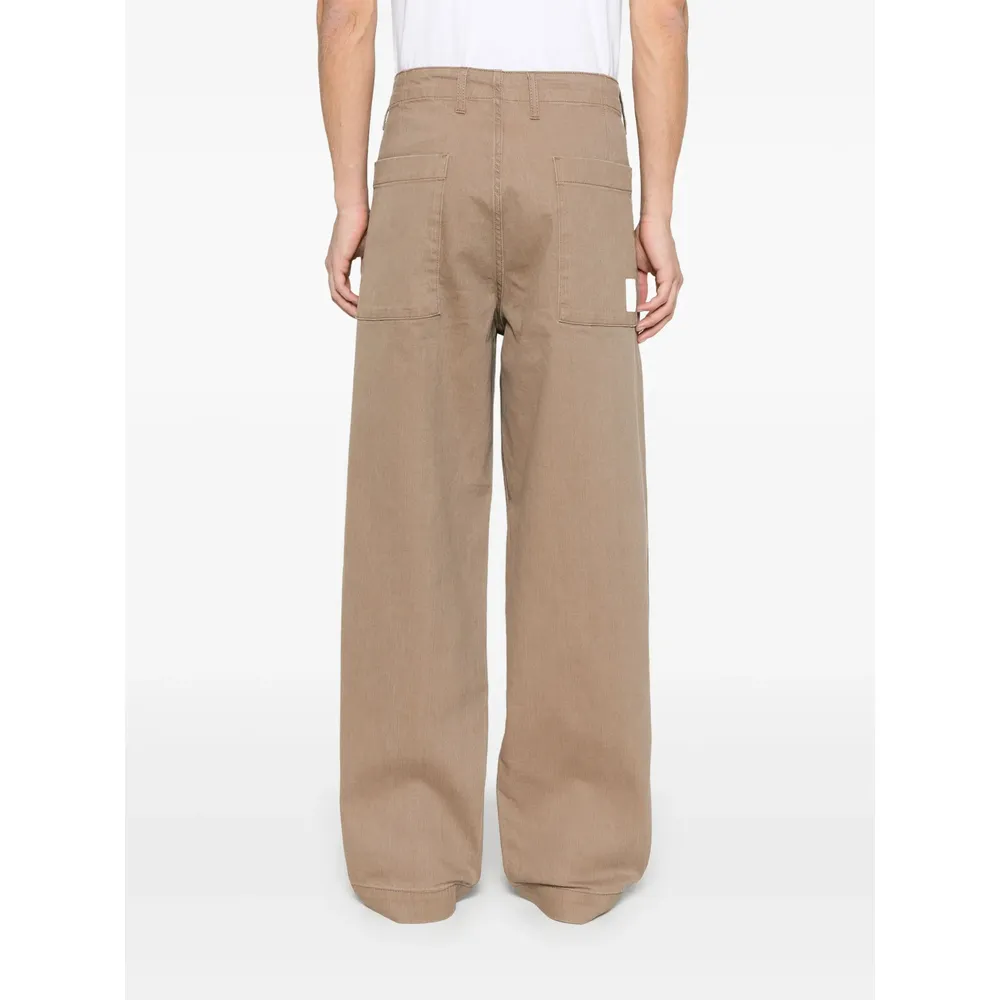Logo Patch Straight Leg Pants