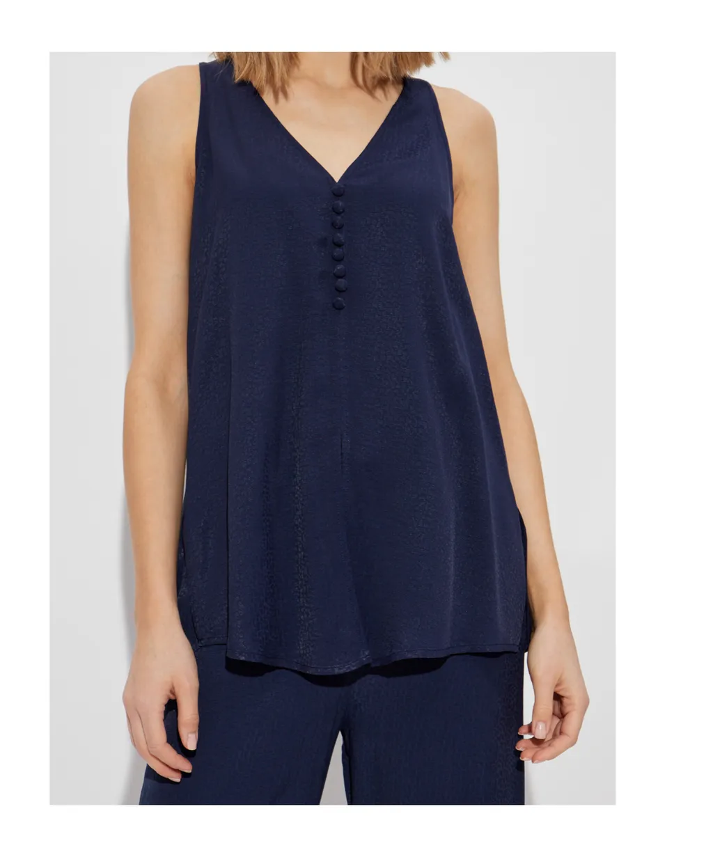 Button Detail Sleeveless Top